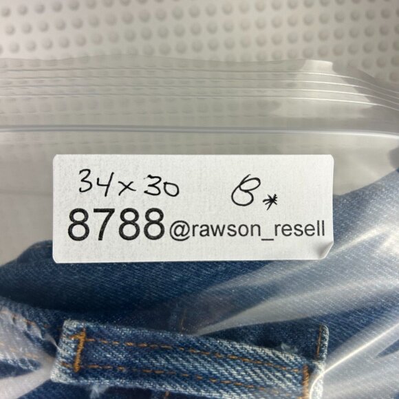 Levi's 20505 0217 Orange Tab Blue Jeans 34x30 Dark Wash Vtg‎ 90s USA Made Cowboy - Picture 6 of 6